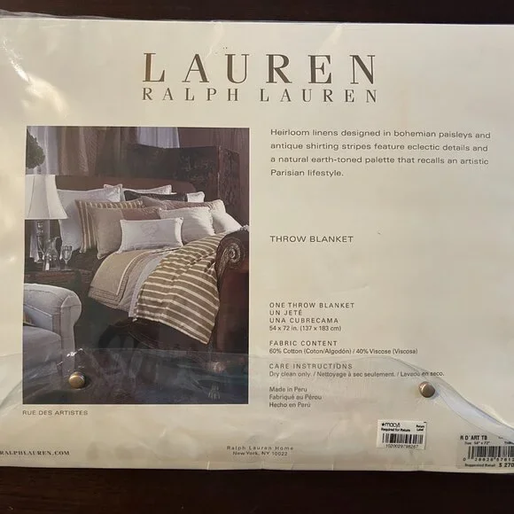 Lauren Ralph Lauren lacy throw blanket - Picture 2 of 2